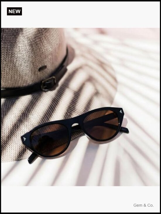 Oval Cat Eye Sunglasses Retro Cateye Frame UV Protection Travel Driving